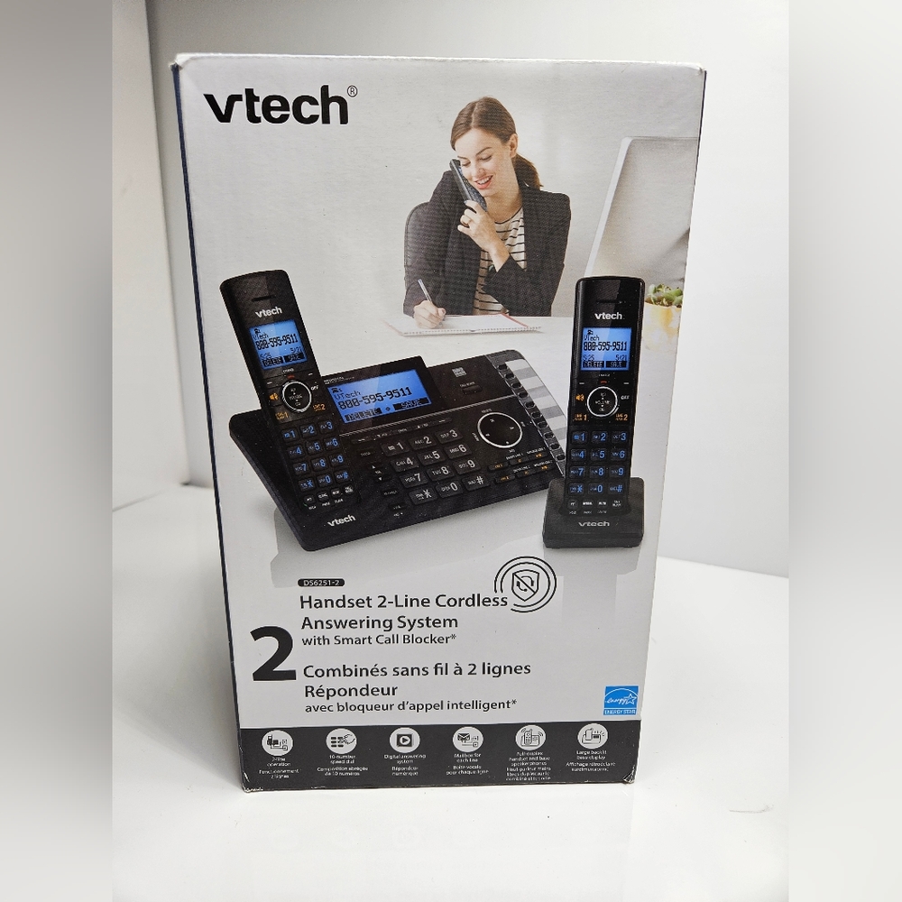 VTech DS6251-2 Dect_6.0 2-Handset 2-Line Landline Telephone